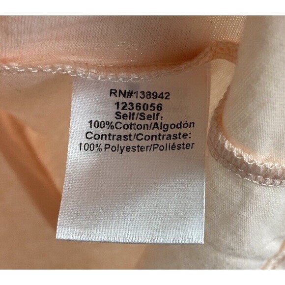 Harper Sleeveless Blouse Tank Ruffle Accent Women’s Medium Peach Summer Top - Picture 7 of 8